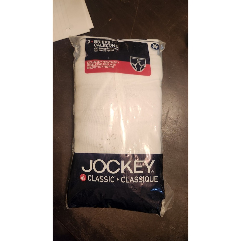 JOCKEY Men's Classic Full Rise Briefs 3 Pack‎ Size 44 Cotton Y-Front Fly 2003